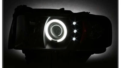 Spyder Auto 1-Piece CCFL LED Black Projector Headlights for Dodge Ram 1500 2500 3500 1994-2001                                     - PRO-YD-DR94-CCFL-BK - Image 6