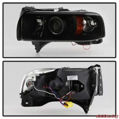 Spyder Auto Black Smoke LED Halo Projector Headlights for Dodge Ram 2500 | 3500 1999-2002 - PRO-YD-DR94-HL-AM-BSM