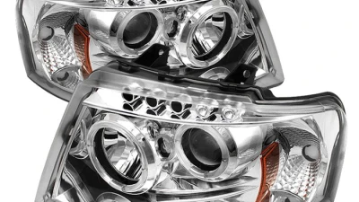 Spyder Auto Halo LED Chrome Projector Headlights for Ford Expedition 2003-2006                                     - PRO-YD-FE03-HL-C - Image 3