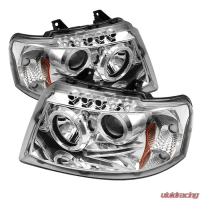 Spyder Auto Halo LED Chrome Projector Headlights for Ford Expedition 2003-2006 - PRO-YD-FE03-HL-C
