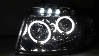 Spyder Auto Halo LED Chrome Projector Headlights for Ford Expedition 2003-2006                                     - PRO-YD-FE03-HL-C - Image 3