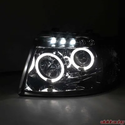 Spyder Auto Halo LED Chrome Projector Headlights for Ford Expedition 2003-2006 - PRO-YD-FE03-HL-C