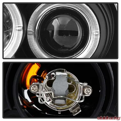 Spyder Auto Black DRL Projector Headlights for 2008-2012 Ford Escape Halogen - PRO-YD-FES08-DRL-BK
