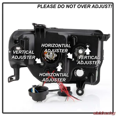 Spyder Auto Black DRL Projector Headlights for 2008-2012 Ford Escape Halogen - PRO-YD-FES08-DRL-BK