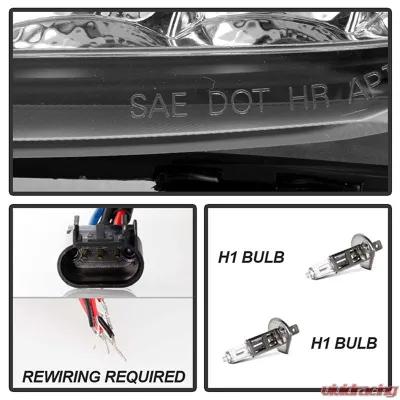 Spyder Auto Black DRL Projector Headlights for 2008-2012 Ford Escape Halogen - PRO-YD-FES08-DRL-BK