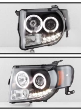 Spyder Auto Black DRL Projector Headlights for 2008-2012 Ford Escape Halogen                                     - PRO-YD-FES08-DRL-BK - Image 7