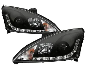 Spyder Auto DRL LED Black Projector Headlights for Ford Focus 2000-2004