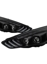 Spyder Auto Signature Projector Headlights Sequential Turn Signal Light Bar Black Ford Focus 2015-2018                                     - PRO-YD-FF15-LBSEQ-BK - Image 16
