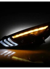 Spyder Auto Signature Projector Headlights Sequential Turn Signal Light Bar Black Ford Focus 2015-2018                                     - PRO-YD-FF15-LBSEQ-BK - Image 6