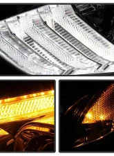 Spyder Auto Signature Projector Headlights with Sequential Turn Signal Light Bar Chrome for Ford Focus 2015-2018                                     - PRO-YD-FF15-LBSEQ-C - Image 7