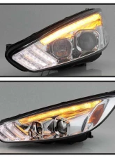 Spyder Auto Signature Projector Headlights with Sequential Turn Signal Light Bar Chrome for Ford Focus 2015-2018                                     - PRO-YD-FF15-LBSEQ-C - Image 8