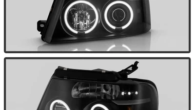 Spyder Auto Black Smoke CCFL Halo Projector Headlights for Ford F-150 2004-2008                                     - PRO-YD-FF15004-CCFL-G2-BSM - Image 10