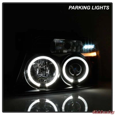 Spyder Auto Version 2 Halo LED Black Projector HeadLights Ford F-150 2004-2008 - PRO-YD-FF15004-HL-G2-BK