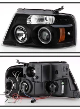 Spyder Auto Version 2 Halo LED Black Projector HeadLights Ford F-150 2004-2008                                     - PRO-YD-FF15004-HL-G2-BK - Image 2