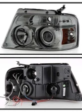 Spyder Auto Smoke LED Halo Version 2 Projector Headlights for Ford F-150 2004-2008                                     - PRO-YD-FF15004-HL-G2-SM - Image 2