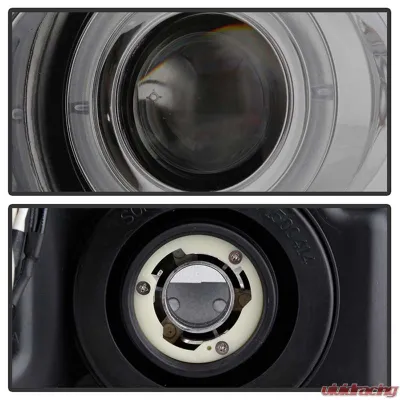 Spyder Auto Smoke LED Halo Version 2 Projector Headlights for Ford F-150 2004-2008 - PRO-YD-FF15004-HL-G2-SM