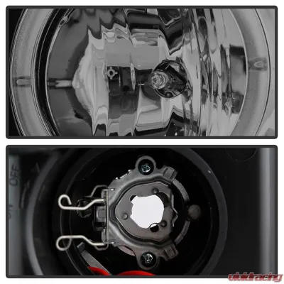 Spyder Auto Smoke LED Halo Version 2 Projector Headlights for Ford F-150 2004-2008 - PRO-YD-FF15004-HL-G2-SM