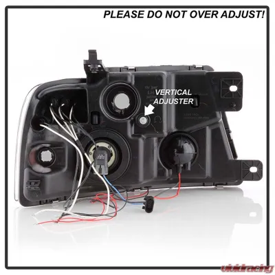 Spyder Auto Smoke LED Halo Version 2 Projector Headlights for Ford F-150 2004-2008 - PRO-YD-FF15004-HL-G2-SM