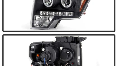 Spyder Auto CCFL LED Black Projector Headlights for Ford F-150 2009-2010                                     - PRO-YD-FF15009-CCFL-BK - Image 2
