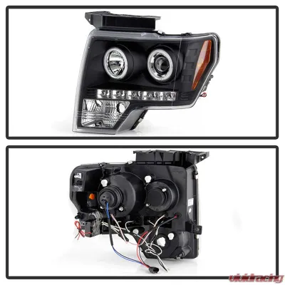 Spyder Auto CCFL LED Black Projector Headlights for Ford F-150 2009-2010 - PRO-YD-FF15009-CCFL-BK