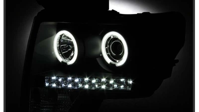 Spyder Auto CCFL LED Black Projector Headlights for Ford F-150 2009-2010                                     - PRO-YD-FF15009-CCFL-BK - Image 7