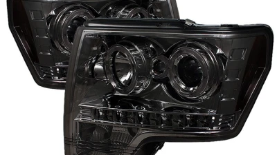 Spyder Auto Smoke LED Halo Projector Headlights for Ford F-150 2009-2014 Halogen                                     - PRO-YD-FF15009-HL-SM - Image 10