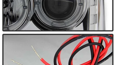 Spyder Auto Smoke LED Halo Projector Headlights for Ford F-150 2009-2014 Halogen                                     - PRO-YD-FF15009-HL-SM - Image 3