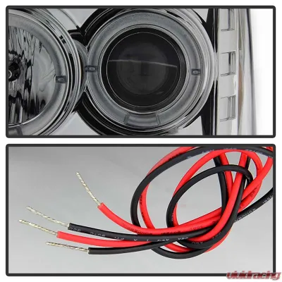 Spyder Auto Smoke LED Halo Projector Headlights for Ford F-150 2009-2014 Halogen - PRO-YD-FF15009-HL-SM