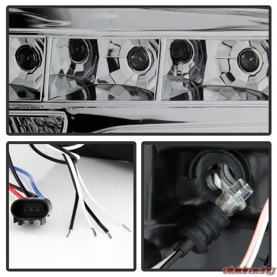 Spyder Auto Smoke LED Halo Projector Headlights for Ford F-150 2009-2014 Halogen - PRO-YD-FF15009-HL-SM