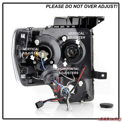 Spyder Auto Smoke LED Halo Projector Headlights for Ford F-150 2009-2014 Halogen - PRO-YD-FF15009-HL-SM