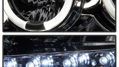 Spyder Auto Smoke LED Halo Projector Headlights for Ford F-150 2009-2014 Halogen                                     - PRO-YD-FF15009-HL-SM - Image 8