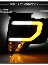 Spyder Auto Signature Projector Headlights Halogen Switch Back Turn Signal Ford F150 2009-2014                                     - PRO-YD-FF15009-SBLB-BK - Image 6