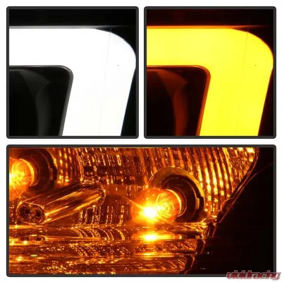 Spyder Auto Signature Projector Headlights Halogen Switch Back Turn Signal Ford F150 2009-2014 - PRO-YD-FF15009-SBLB-BK