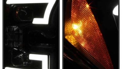 Spyder Auto Signature Projector Headlights Light Bar DRL LED Black Ford F150 2015-2017                                     - PRO-YD-FF15015-LBDRL-BK - Image 9