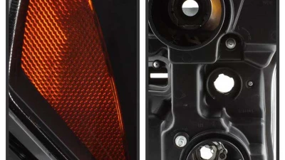 Spyder Auto Signature Projector Headlights Light Bar DRL LED Black Ford F150 2015-2017                                     - PRO-YD-FF15015-LBDRL-BK - Image 4