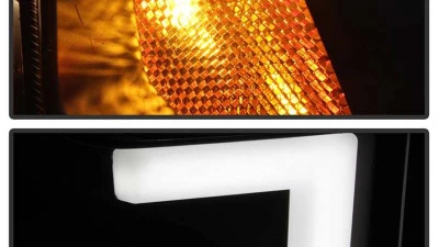 Spyder Auto Signature Projector Headlights Light Bar DRL LED Black Ford F150 2015-2017                                     - PRO-YD-FF15015-LBDRL-BK - Image 7