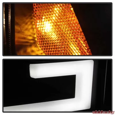 Spyder Auto Signature Projector Headlights Light Bar DRL LED Black Ford F150 2015-2017 - PRO-YD-FF15015-LBDRL-BK