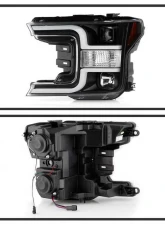 Spyder Auto Signature Projector Halogen Headlights Black for Ford F150 2018-2019                                     - PRO-YD-FF15018-LB-BK - Image 2