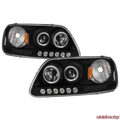 Spyder Auto 1-Piece CCFL LED Black Projector Headlights for Ford F-150 1997-2003, Expedition 1997-2002 - PRO-YD-FF15097-1P-CCFL-BK