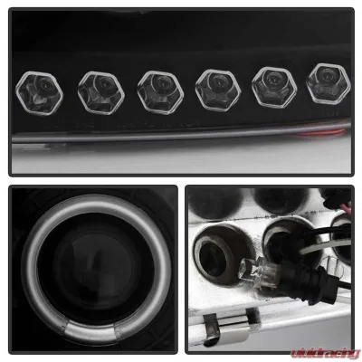 Spyder Auto 1-Piece CCFL LED Black Projector Headlights for Ford F-150 1997-2003, Expedition 1997-2002 - PRO-YD-FF15097-1P-CCFL-BK
