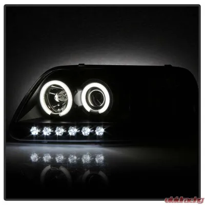 Spyder Auto 1-Piece CCFL LED Black Projector Headlights for Ford F-150 1997-2003, Expedition 1997-2002 - PRO-YD-FF15097-1P-CCFL-BK