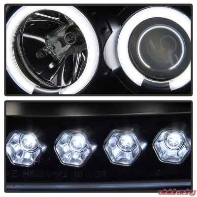 Spyder Auto 1-Piece CCFL LED Black Projector Headlights for Ford F-150 1997-2003, Expedition 1997-2002 - PRO-YD-FF15097-1P-CCFL-BK
