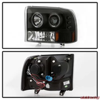Spyder Auto Black Smoke LED Halo Projector Headlights for Ford Excursion 2000-2005 - PRO-YD-FF25099-1P-G2-BSM