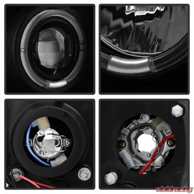 Spyder Auto Black Smoke LED Halo Projector Headlights for Ford Excursion 2000-2005 - PRO-YD-FF25099-1P-G2-BSM