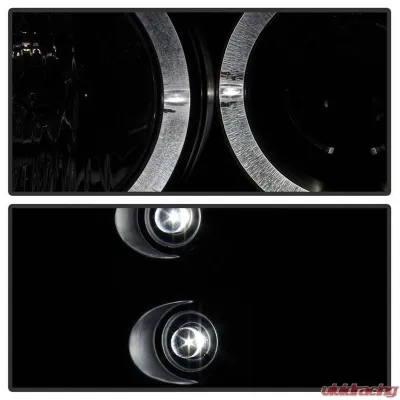 Spyder Auto Black Smoke LED Halo Projector Headlights for Ford Excursion 2000-2005 - PRO-YD-FF25099-1P-G2-BSM