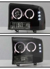 Spyder Auto Black Smoke LED Halo Projector Headlights for Ford Excursion 2000-2005                                     - PRO-YD-FF25099-1P-G2-BSM - Image 8