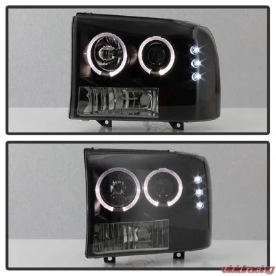 Spyder Auto Black Smoke LED Halo Projector Headlights for Ford Excursion 2000-2005 - PRO-YD-FF25099-1P-G2-BSM