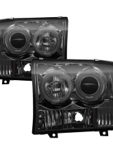 Spyder Auto Smoke LED Halo Projector Headlights for Ford Excursion 2000-2005, 1-Piece                                     - PRO-YD-FF25099-1P-G2-SM - Image 9