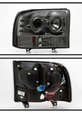 Spyder Auto Smoke LED Halo Projector Headlights for Ford Excursion 2000-2005, 1-Piece                                     - PRO-YD-FF25099-1P-G2-SM - Image 2