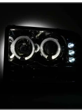 Spyder Auto Smoke LED Halo Projector Headlights for Ford Excursion 2000-2005, 1-Piece                                     - PRO-YD-FF25099-1P-G2-SM - Image 6